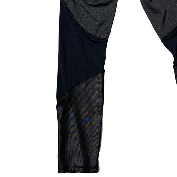 BCBG MAXAZRIA Charcoal Grey Leggings with Black Details at Bottom of Leg - Picture 3 of 5